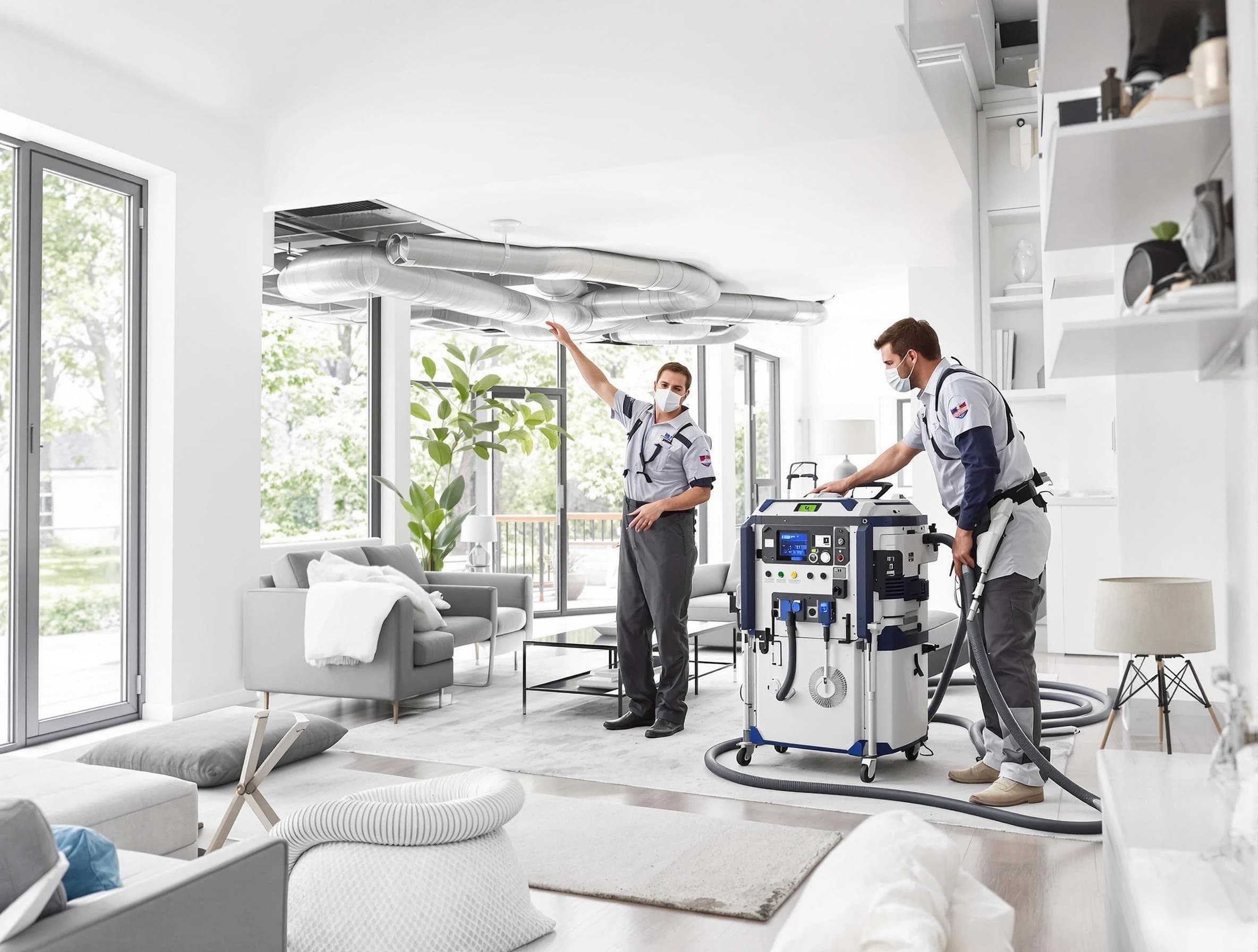 Slaughterville Air Duct Cleaning professional conducting pure air duct cleaning with state-of-the-art equipment in Slaughterville