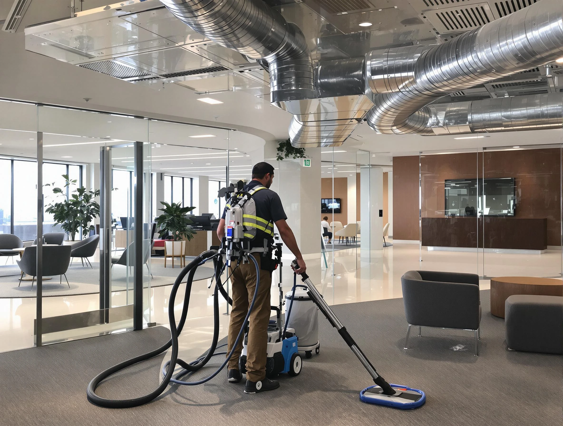 Commercial duct cleaning service by Slaughterville Air Duct Cleaning in Slaughterville